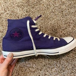 Converse All Star High Top Shoes in Purple